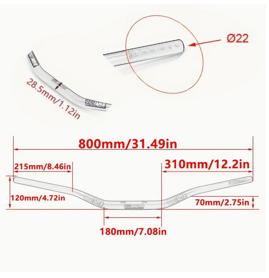 Pro Taper Aluminum Alloy Handlebars
